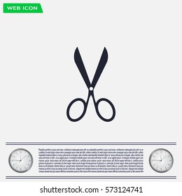 Scissors icon, vector illustration. Flat design style