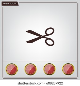 Scissors icon, vector illustration. Flat design style