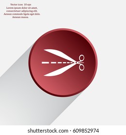 Scissors icon, vector illustration. Flat design style