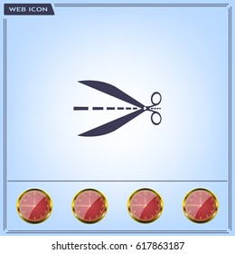 Scissors icon, vector illustration. Flat design style