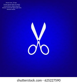 Scissors icon, vector illustration. Flat design style