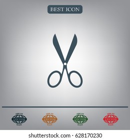 Scissors icon, vector illustration. Flat design style