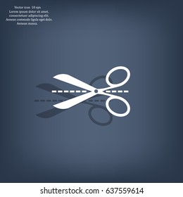 Scissors icon, vector illustration. Flat design style