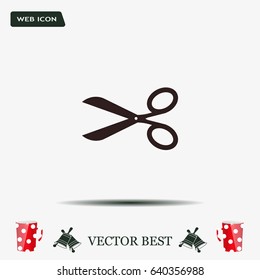 Scissors icon, vector illustration. Flat design style