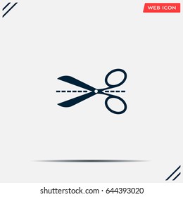 Scissors icon, vector illustration. Flat design style