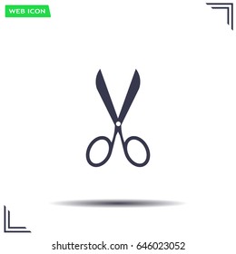 Scissors icon, vector illustration. Flat design style