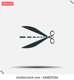 Scissors icon, vector illustration. Flat design style