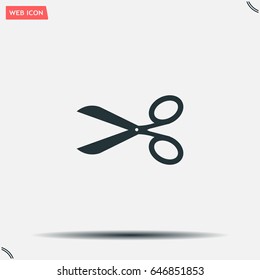 Scissors icon, vector illustration. Flat design style