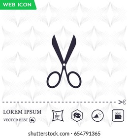 Scissors icon, vector illustration. Flat design style