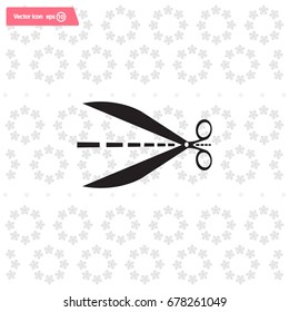 Scissors icon, vector illustration. Flat design style