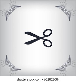 Scissors icon, vector illustration. Flat design style