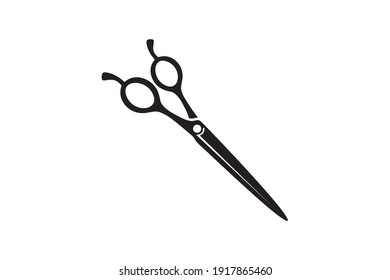Scissors icon vector illustration. Hairdresser logo symbol.