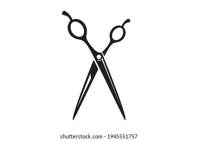 Scissors icon vector illustration. Hairdresser logo symbol.