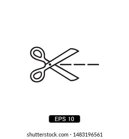 scissors icon vector illustration logo template