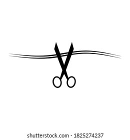 scissors icon vector illustration logo template