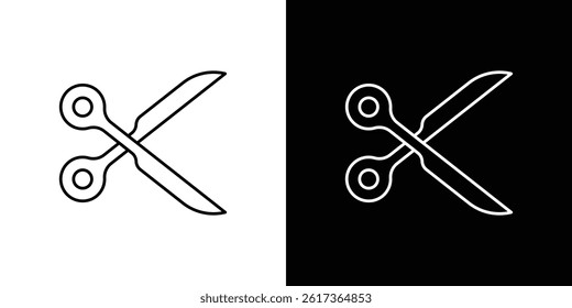 Scissors icon. vector illustration, pictogram isolated. editable