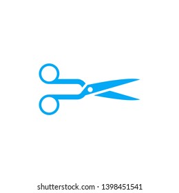 Scissors Icon Vector Illustration suitable for web design element. Silhouette Scissors isolated on white background