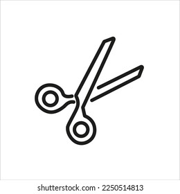 icono de tijeras, vector, ilustración, símbolo sobre fondo blanco