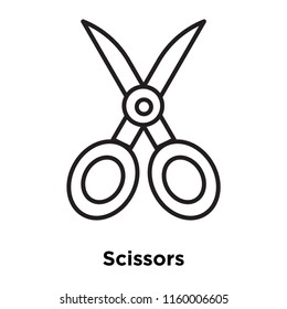 Scissors icon vector isolated on white background, Scissors transparent sign , sign and symbols in thin linear outline style