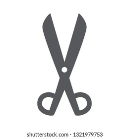 Scissors icon vector isolated on white background. Flat scissors icon for web site, app, label, logo and design template. Creative art concept, vector illustration