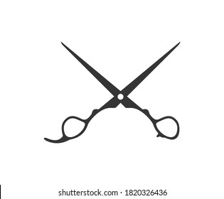 scissors icon vector isolated on white, hairstylist symbol.