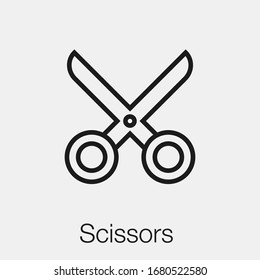 scissors icon vector. Linear style sign for mobile concept and web design. scissors symbol illustration. Pixel vector graphics - Vector.