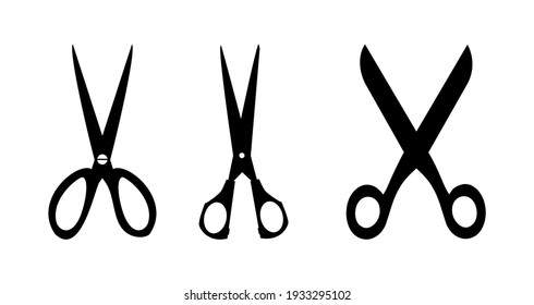 Scissors Icon Vector Set isolated on white