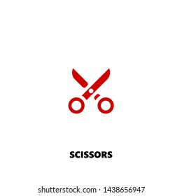 scissors icon. scissors vector sign design. red color