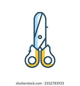 Icono de tijeras, ilustración de material vectorial.