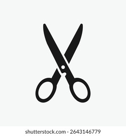 Scissors icon, Vector symbol isolated on white background.