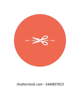 Scissors icon vector. The symbol of scissors. Scissor cut symbol.