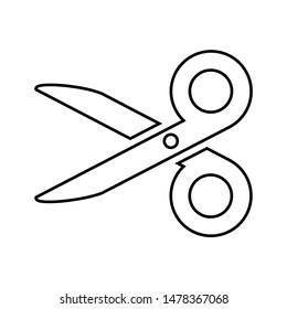 Scissors icon vector. tailor illustration symbol.