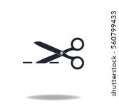Scissors icon, web design element