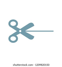 Scissors icon, web design element, vector isolated illustration