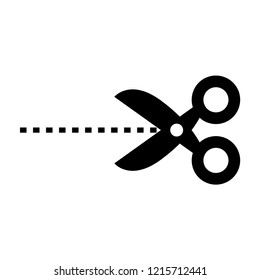 Scissors icon, web design element, vector isolated illustration