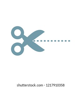 Scissors icon, web design element, vector isolated illustration