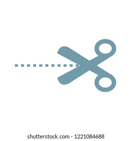 Scissors icon, web design element, vector isolated illustration