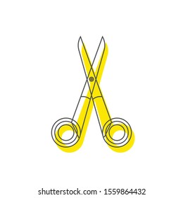 Scissors icon, web design element