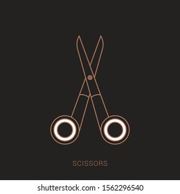 Scissors icon, web design element