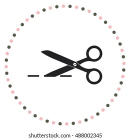 Scissors icon, web design element