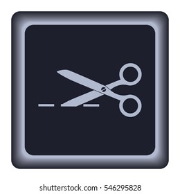 Scissors icon, web design element