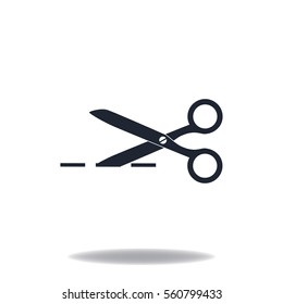 Scissors icon, web design element