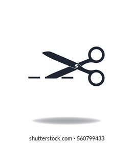 Premium Vector  Scissor icon professional pair of scissors cutting hair or  needlework craft and scissoring