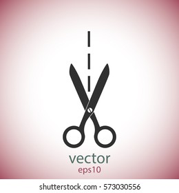 Scissors icon, web design element