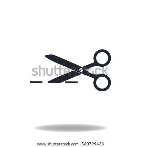 Scissors icon, web design element Stockfoto © 