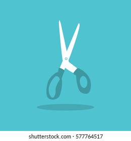 scissors icon for web design in flat
