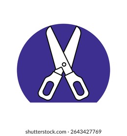 Scissors icon with white background vector stock illustration