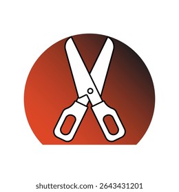 Scissors icon with white background vector stock illustration