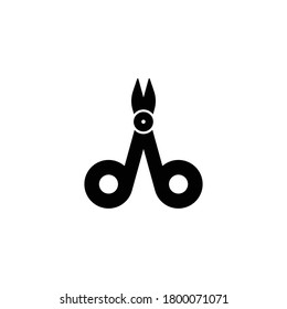 Scheren Symbol, Pillsymbol für Ihre Website, Logo, App, Benutzeroberfläche, Produktdruck. Schere Konzept flach Silhouette Vektorgrafik Symbol