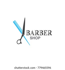 Scissors icon.barber shop.modern design.vector illustration.flat logo template